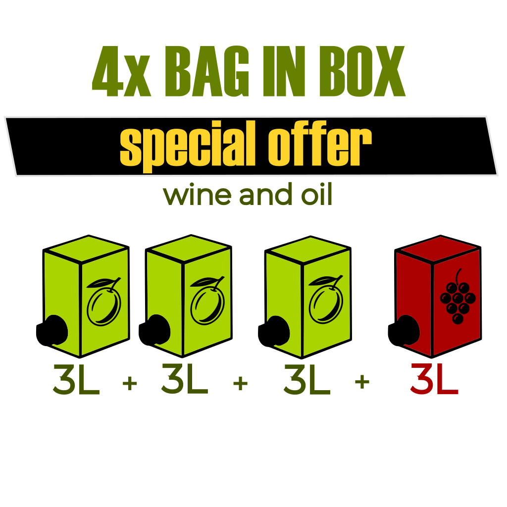 3 BAG OLIO + 1 VINO - special offer